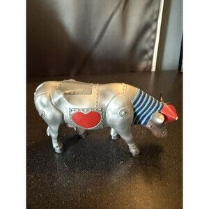 Cow Parade The Wizard of Oz 2002 Tin Man #7242  Westland Kansas tags And Box
